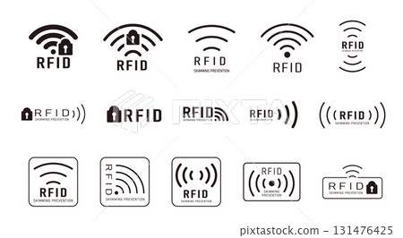 Anti-skimming icon, RFID mark 131476425