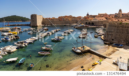 Small port of Dubrovnik city in Croatia. Small port of Dubrovnik city in Croatia. 131476494