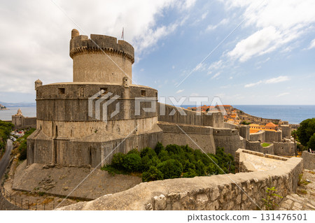 Beautiful Dubrovnik fortress Lovrijenac. Adriatic Sea Beautiful Dubrovnik fortress Lovrijenac. Adriatic Sea 131476501