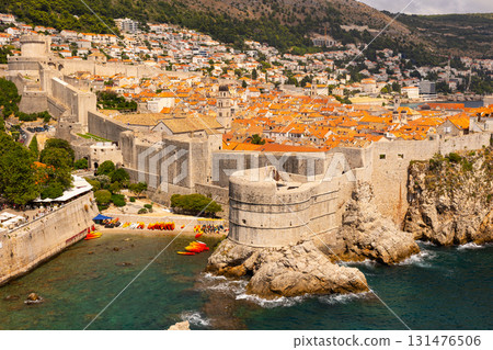medieval fortress on the Adriatic Sea medieval fortress on the Adriatic Sea 131476506