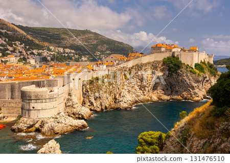 Beautiful Dubrovnik fortress Lovrijenac. Adriatic Sea Beautiful Dubrovnik fortress Lovrijenac. Adriatic Sea 131476510
