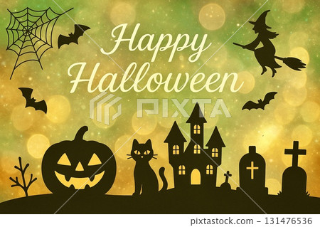 明信片萬聖節向量 明信片萬聖節向量 131476536