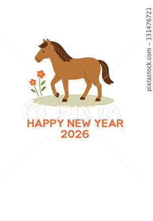 2026年新年賀卡 - 簡單的馬年新年賀卡模板 - 插圖 - 馬年 - 素材 - 圖標 2026年新年賀卡 - 簡單的馬年新年賀卡模板 - 插圖 - 馬年 - 素材 - 圖標 131476721