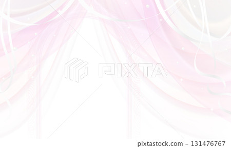 透明的粉紅色窗簾和拱門 透明的粉紅色窗簾和拱門 131476767