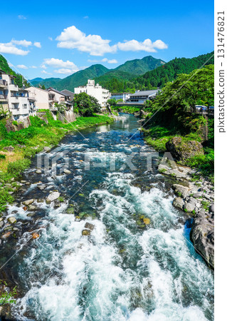 岐阜縣市上市吉田川的自然風光 岐阜縣市上市吉田川的自然風光 131476821