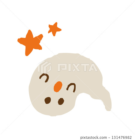 手繪可愛的鬼魂插圖。萬聖節鬼魂角色素材。 手繪可愛的鬼魂插圖。萬聖節鬼魂角色素材。 131476982