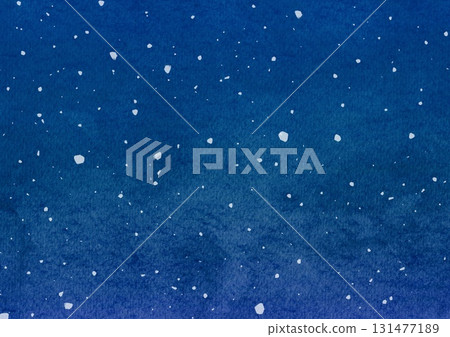 Watercolor style snow scene background illustration 131477189