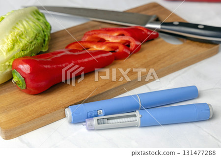 Original Danish Ozempic Insulin injection pen for diabetics and vegetables. Original Danish Ozempic Insulin injection pen for diabetics and vegetables. 131477288