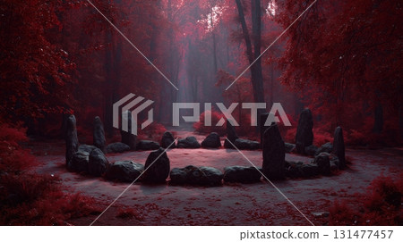 紅森林中的古老石圈 紅森林中的古老石圈 131477457