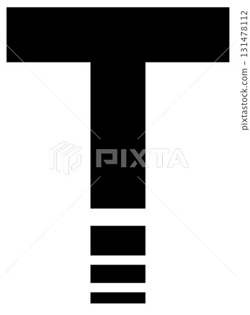 T junction sign 131478112