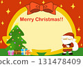 聖誕卡（聖誕老人、聖誕樹、鈴鐺圖案相框） 131478409