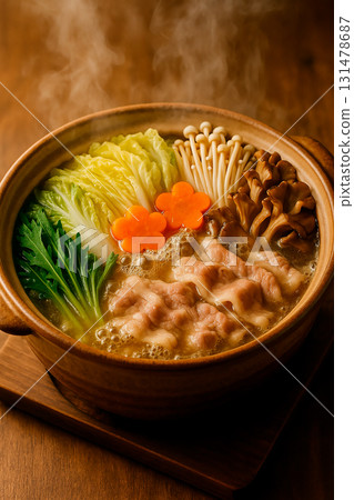 Steaming hot pot dishes 131478687