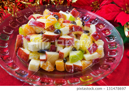 Mexican Christmas Apple Salad 131478697