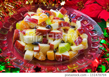Mexican Christmas Apple Salad 131478704