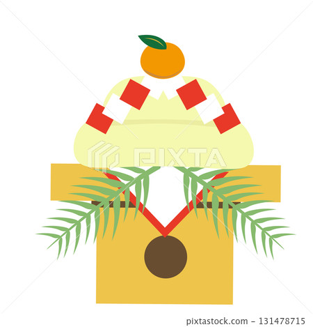 Illustration of a simple kagami mochi 131478715