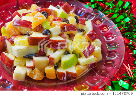 Mexican Christmas Apple Salad 131478769