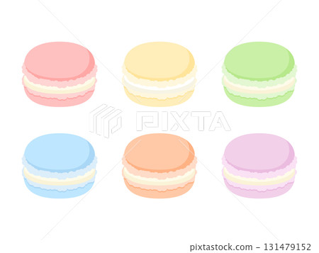 Colorful macaron illustration vector 131479152