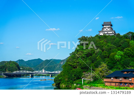 愛知縣犬山市藍天與犬山城 愛知縣犬山市藍天與犬山城 131479189