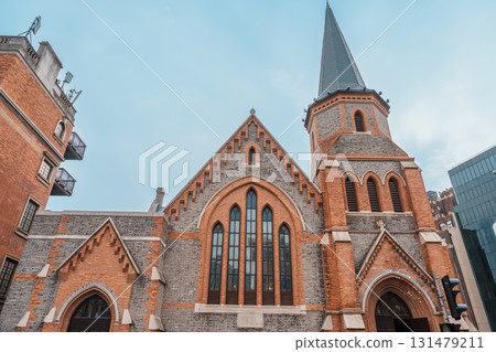 Shanghai Union Church, is a former Protestant church in Shanghai, built in Gothic style in 1886. landmark and popular for tourist attractions in Shanghai, China Shanghai Union Church, is a former Protestant church in Shanghai, built in Gothic style in 1886. landmark and popular for tourist attractions in Shanghai, China 131479211