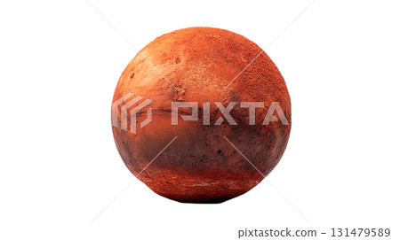 透明背景上紅色火星圖像的 3D 插圖（png） 131479589