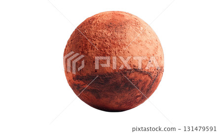 透明背景上紅色火星圖像的 3D 插圖（png） 131479591