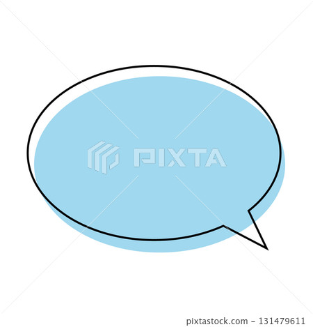 A simple light blue oval speech bubble 131479611