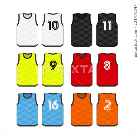 Training bibs vector template illustration 131479747