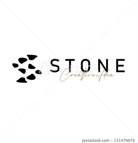 stone logo design natural river rock with symbol of balance relaxation and tranquility icon template design stone logo design natural river rock with symbol of balance relaxation and tranquility icon template design 131479878