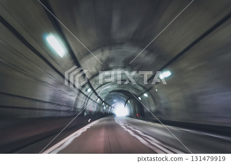 Tunnel landscape on highway 131479919