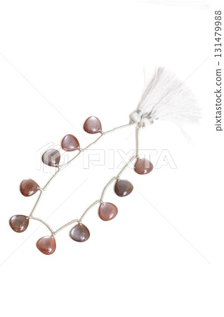 巧克力色月光石刻面圓珠 131479988