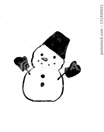 雪人的單色插圖 雪人的單色插圖 131480021