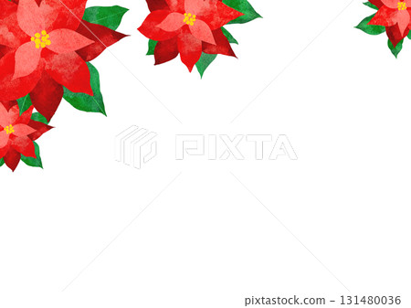Watercolor illustration of a poinsettia Watercolor illustration of a poinsettia 131480036