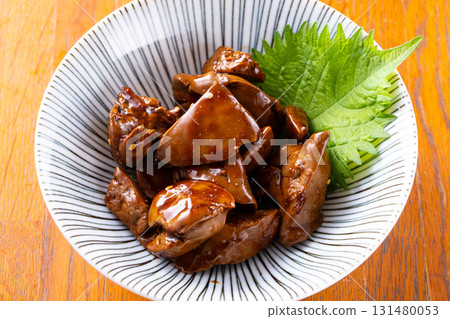 Simmered sweet potato chicken liver 131480053