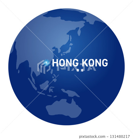 世界地圖,地球儀顯示香港的位置 世界地圖,地球儀顯示香港的位置 131480217
