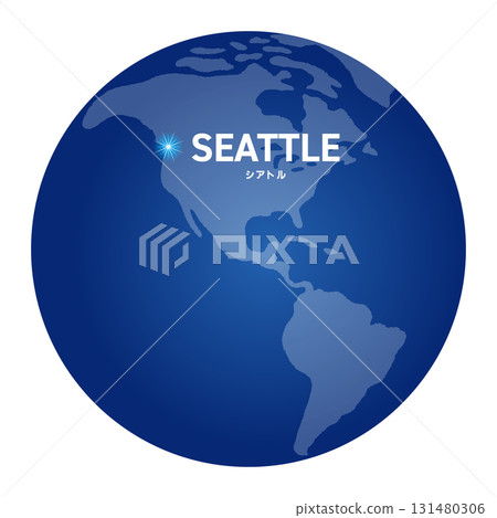 A globe showing Seattle's location on a world map A globe showing Seattle's location on a world map 131480306