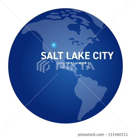 A globe showing the location of Salt Lake City on a world map A globe showing the location of Salt Lake City on a world map 131480311