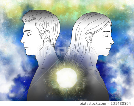精神雙生靈魂、雙生光芒與夫妻的插圖 131480594