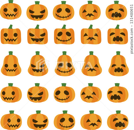 萬聖夜南瓜例證集合 萬聖夜南瓜例證集合 131480651