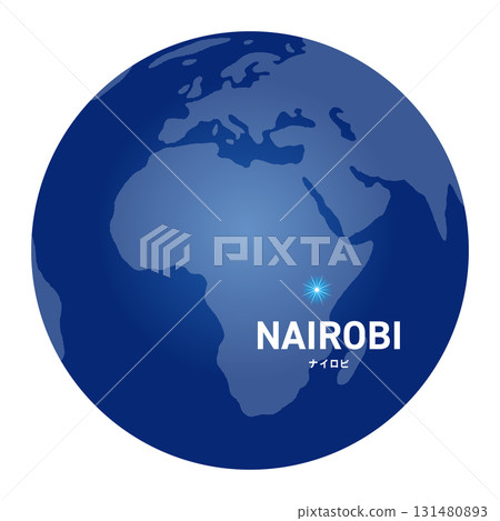 World map with globe showing location of Nairobi World map with globe showing location of Nairobi 131480893