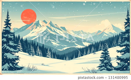 Mount Everest at Sunrise - Vintage Postcard Mount Everest at Sunrise - Vintage Postcard 131480995