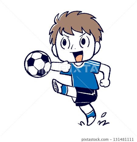 Illustration of playing soccer 131481111