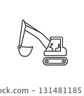 Excavator car icon 131481185