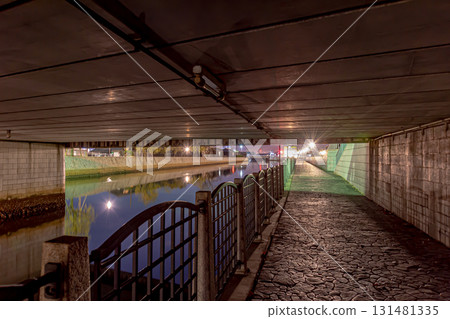 半田運河的夜景 131481335