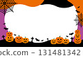 萬聖節框架南瓜十字蜘蛛網蝙蝠 131481342