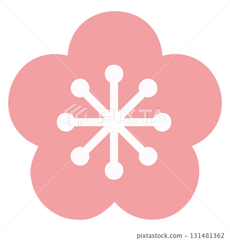 Simple plum blossom illustration-1-7 Simple plum blossom illustration-1-7 131481362