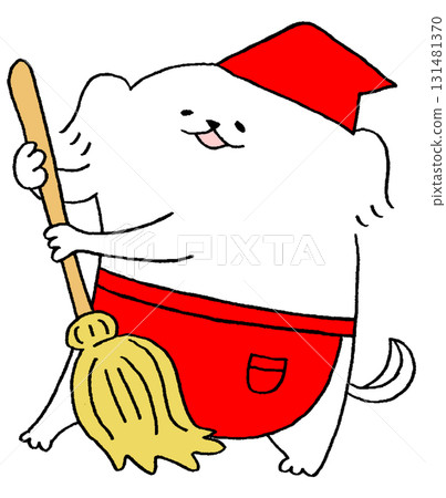 狗用掃帚清掃 131481370