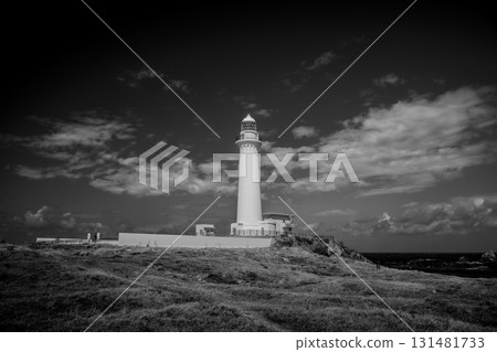 Shiriyasaki Lighthouse on a clear autumn day, Higashidori Village, Aomori Prefecture, late September Shiriyasaki Lighthouse on a clear autumn day, Higashidori Village, Aomori Prefecture, late September 131481733