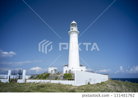 Shiriyasaki Lighthouse on a clear autumn day, Higashidori Village, Aomori Prefecture, late September 131481762