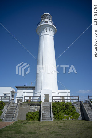 Shiriyasaki Lighthouse on a clear autumn day, Higashidori Village, Aomori Prefecture, late September 131481764
