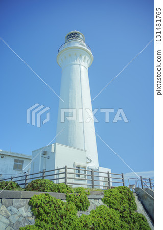 Shiriyasaki Lighthouse on a clear autumn day, Higashidori Village, Aomori Prefecture, late September 131481765